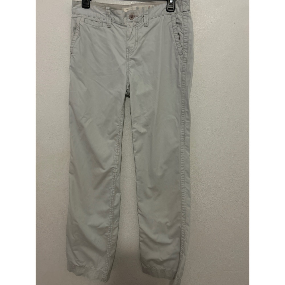 Gap Real Straight Khaki Chino Pants Light Gray Stone Cotton Size 2R f-117